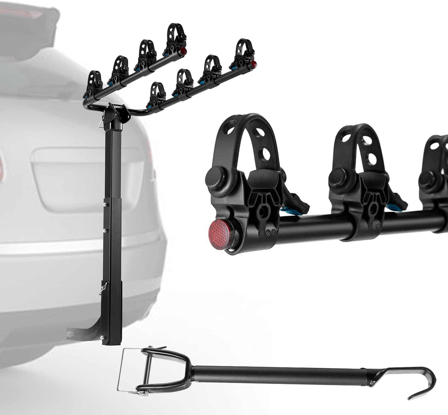 4-Bike Hitch Rack Double Foldable Rack J7999