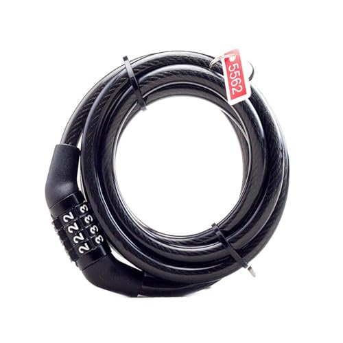 5 Foot Coiled Resettable Combination Bicycle Cable Lock A732141
