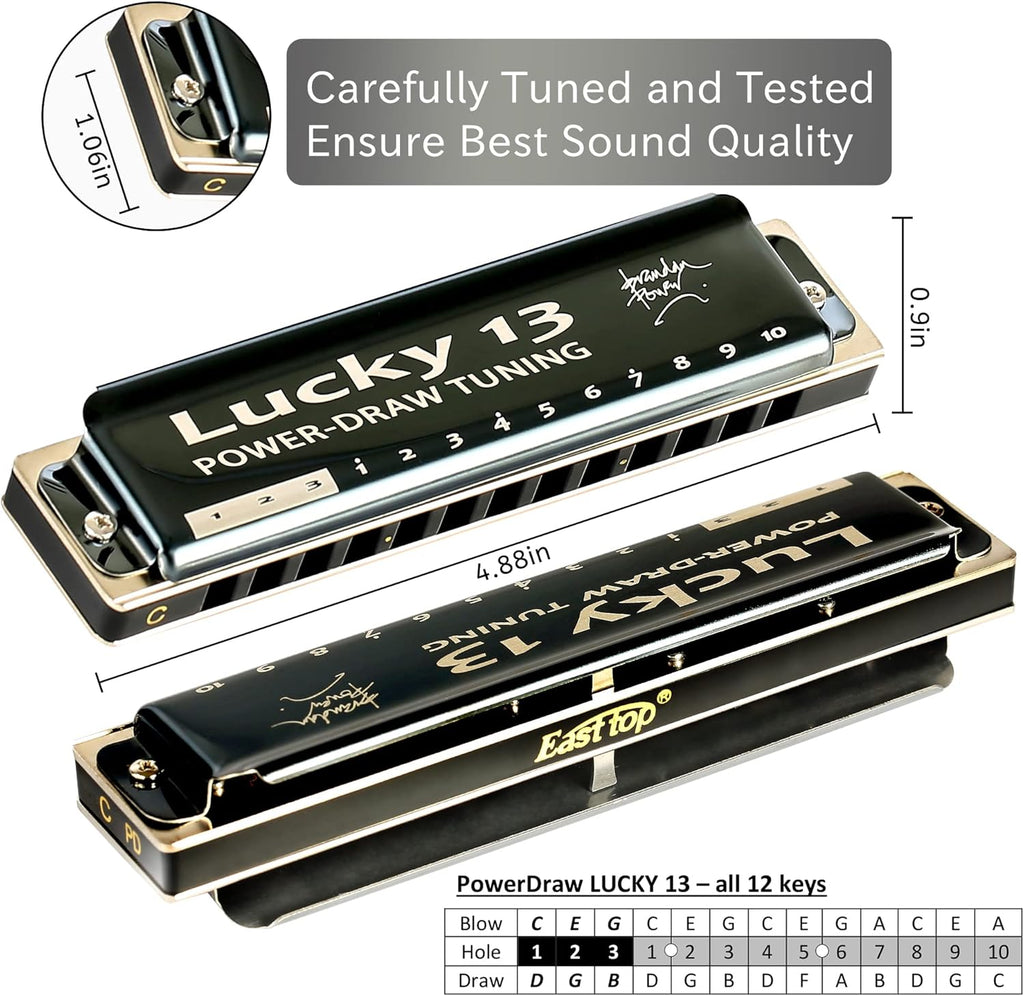 13 Holes Diatonic Harmonica C key K4136