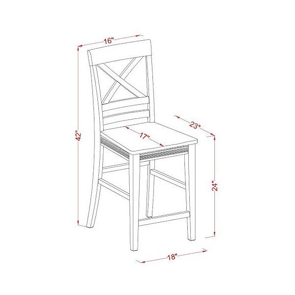 Black Cherry Counter Height Stools Set of 2 X846