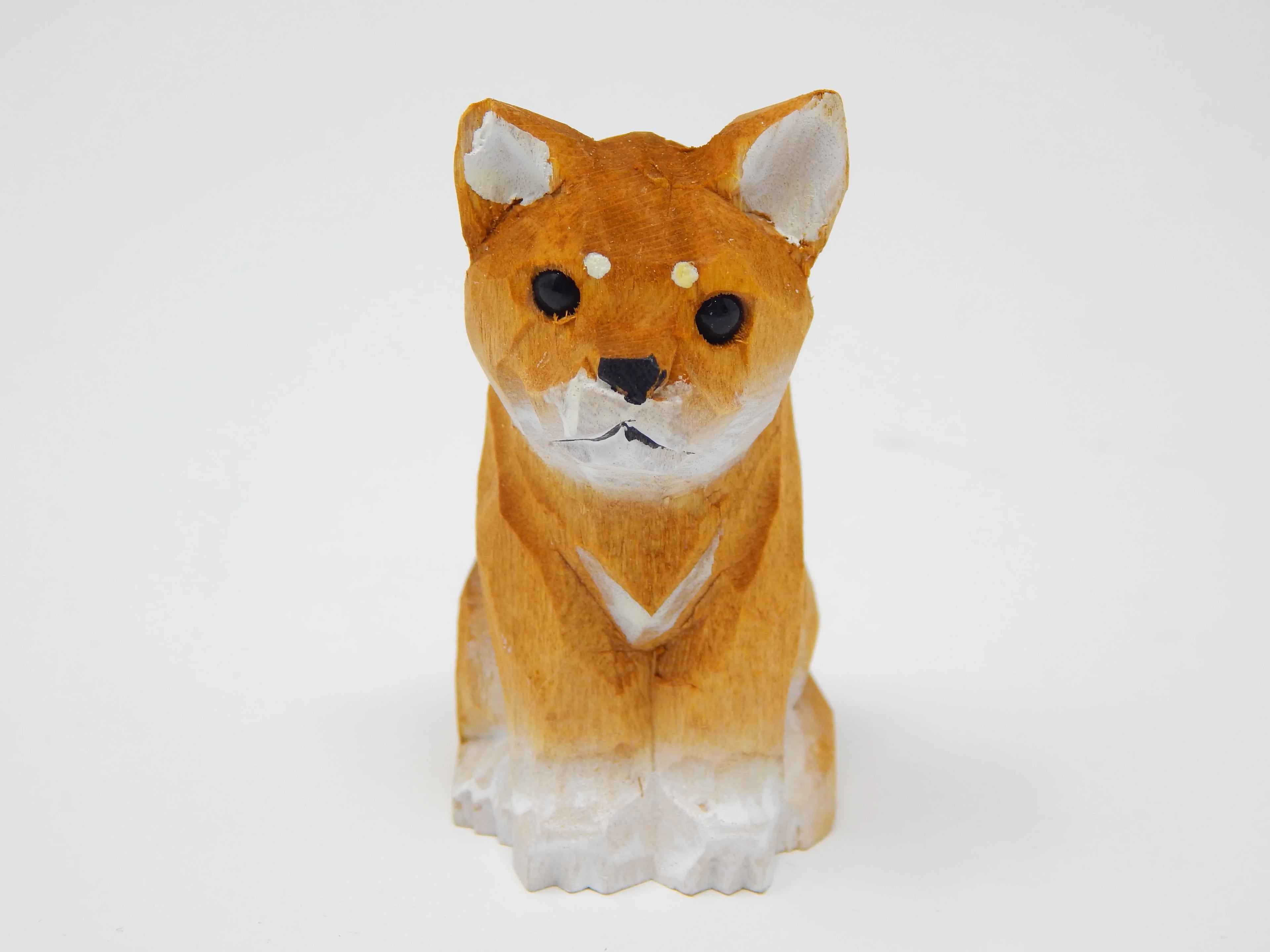 Wooden Carving Dog Figurine X7238