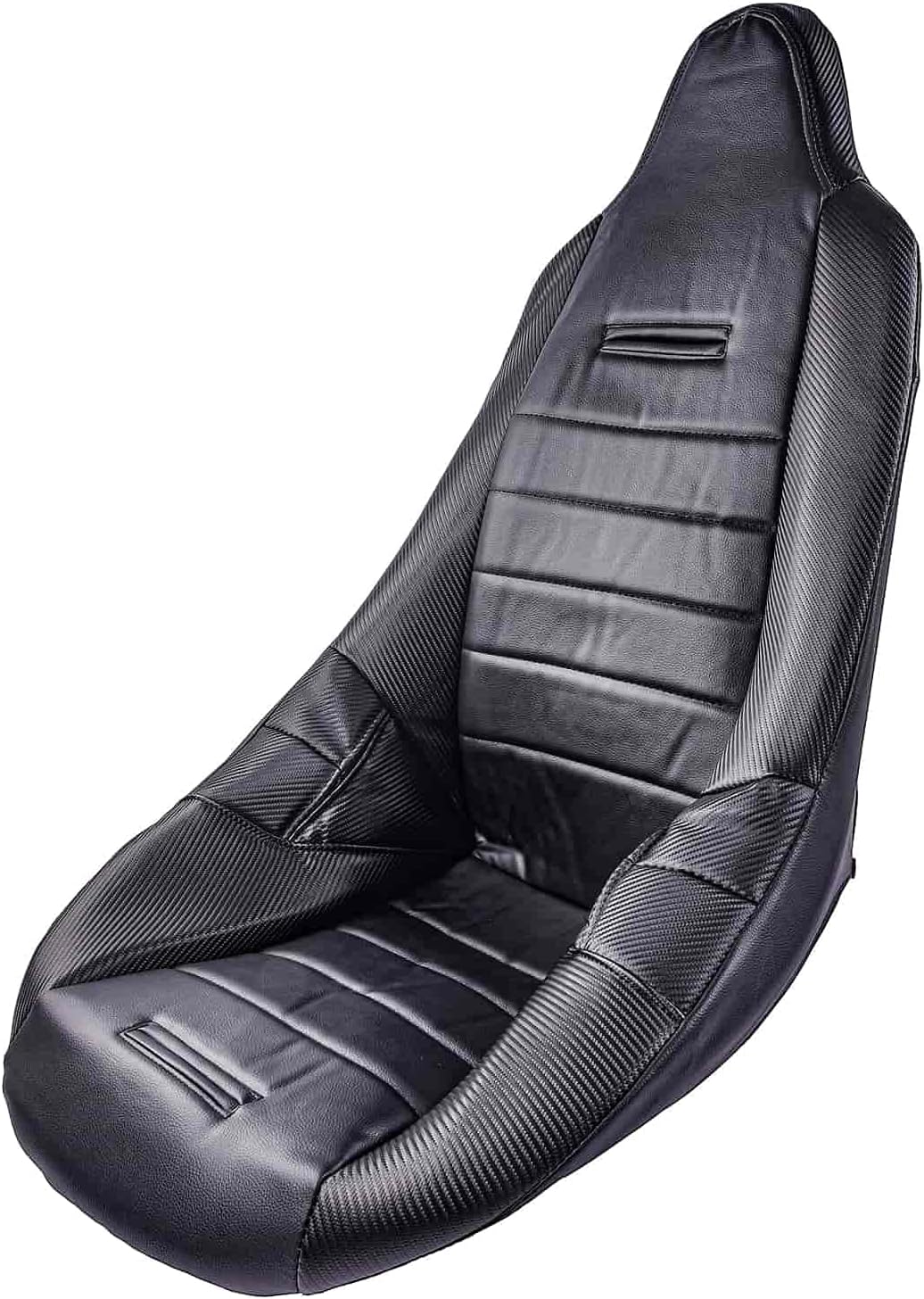 Black Faux Carbon Fiber Trim Seat Cover C3639