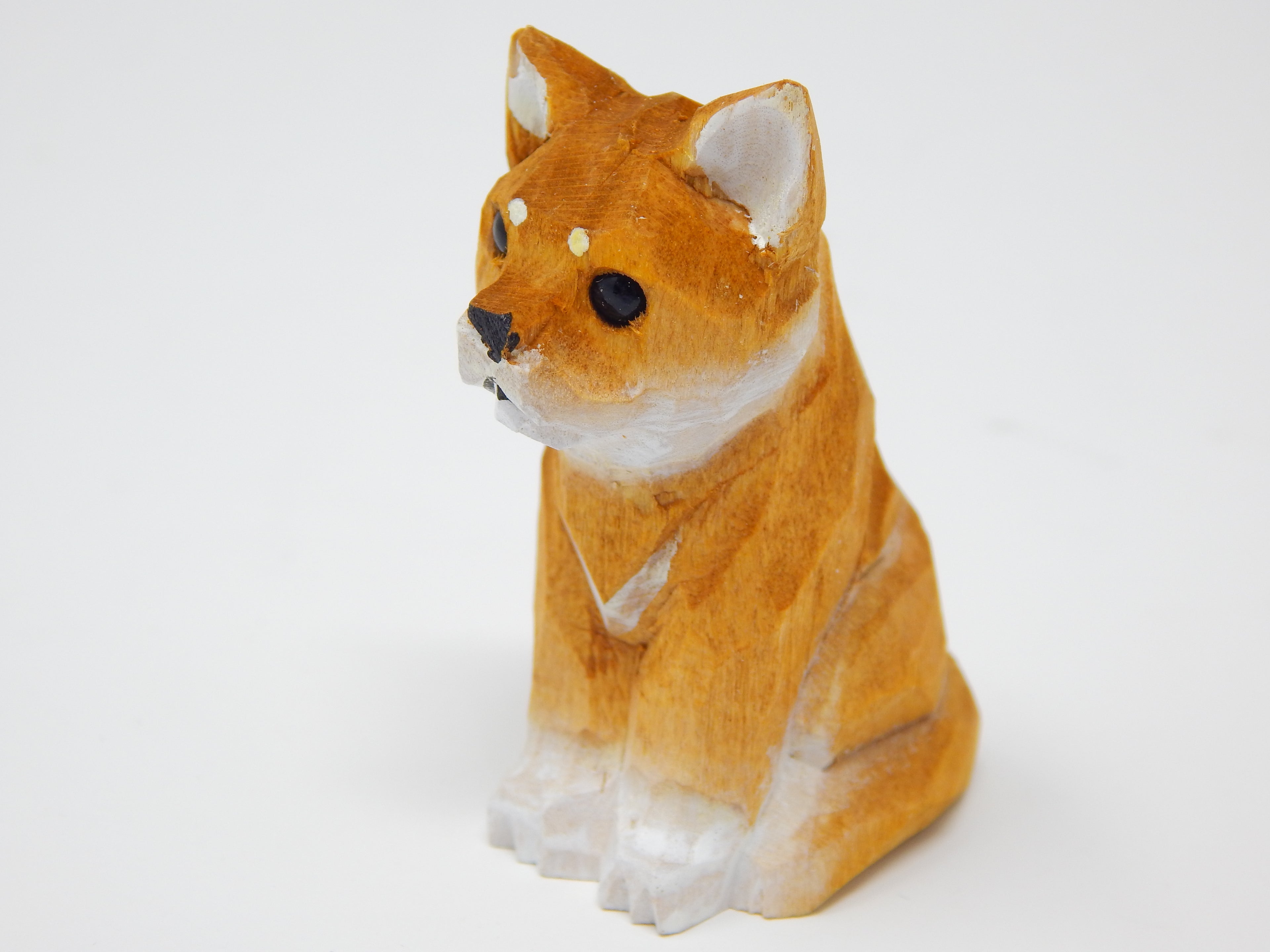 Wooden Carving Dog Figurine X7238