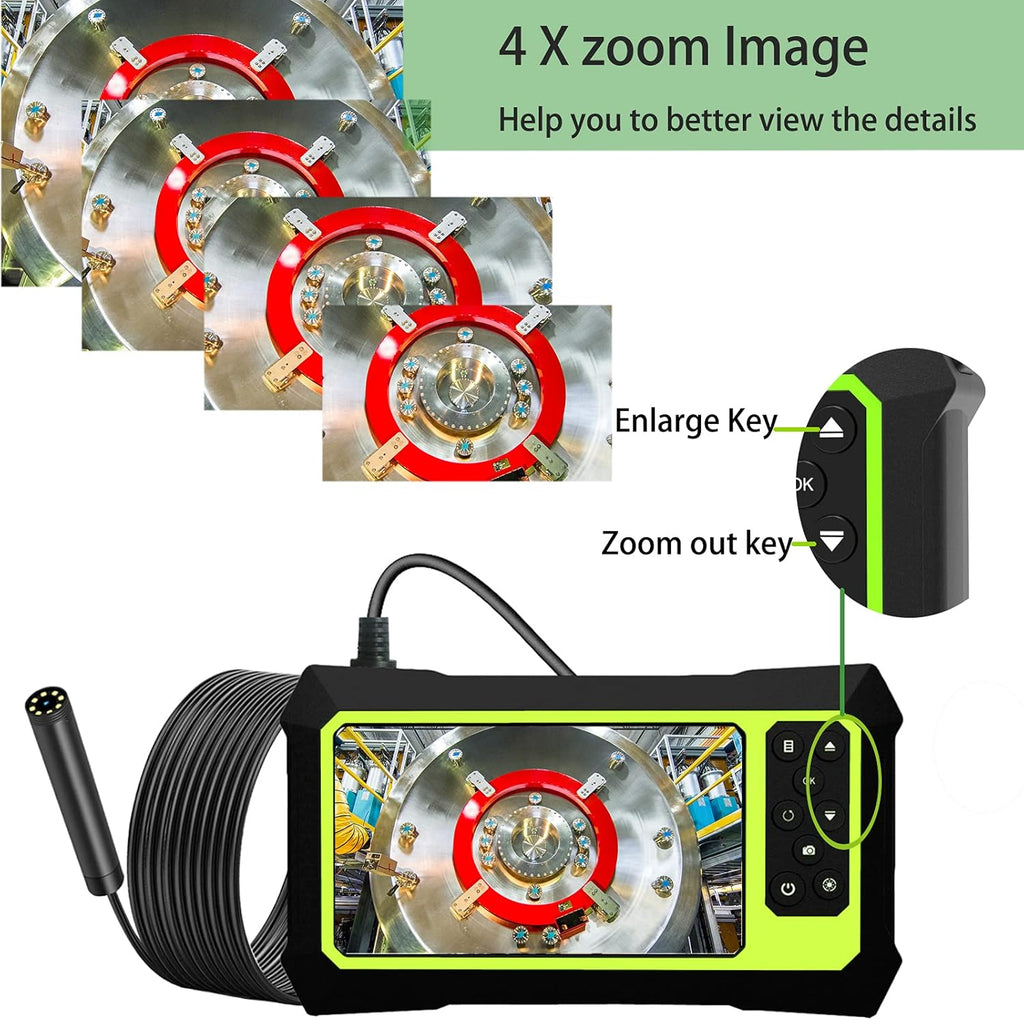 23FT 1080P IP67 Waterproof Endoscope Camera with 4.3 Inch LCD Screen E318310