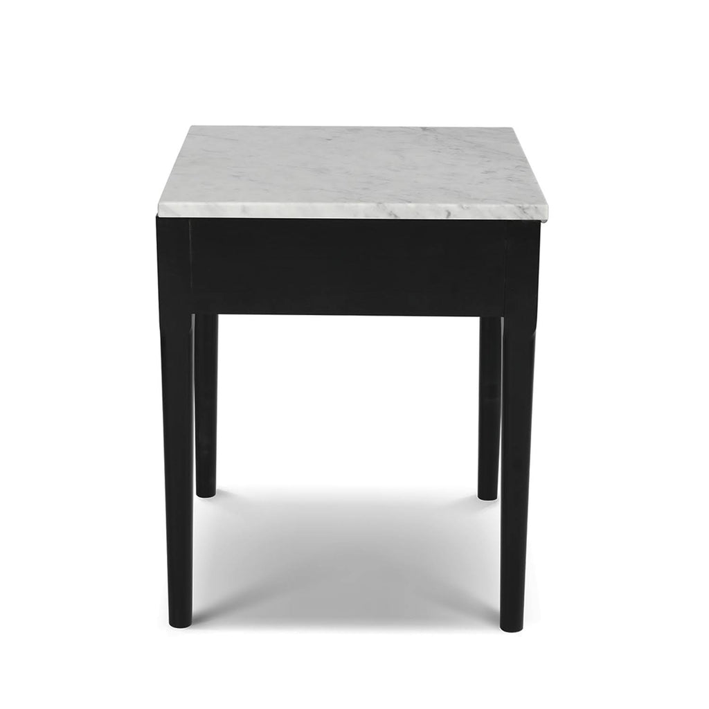 18x22 Square White Marble Side Table with Legs P5176