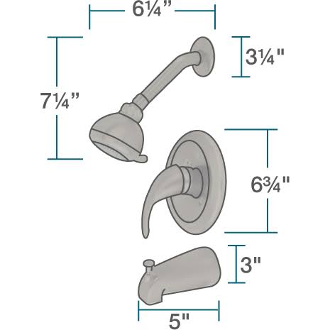 Antique Bronze 3 Piece Shower Set F835