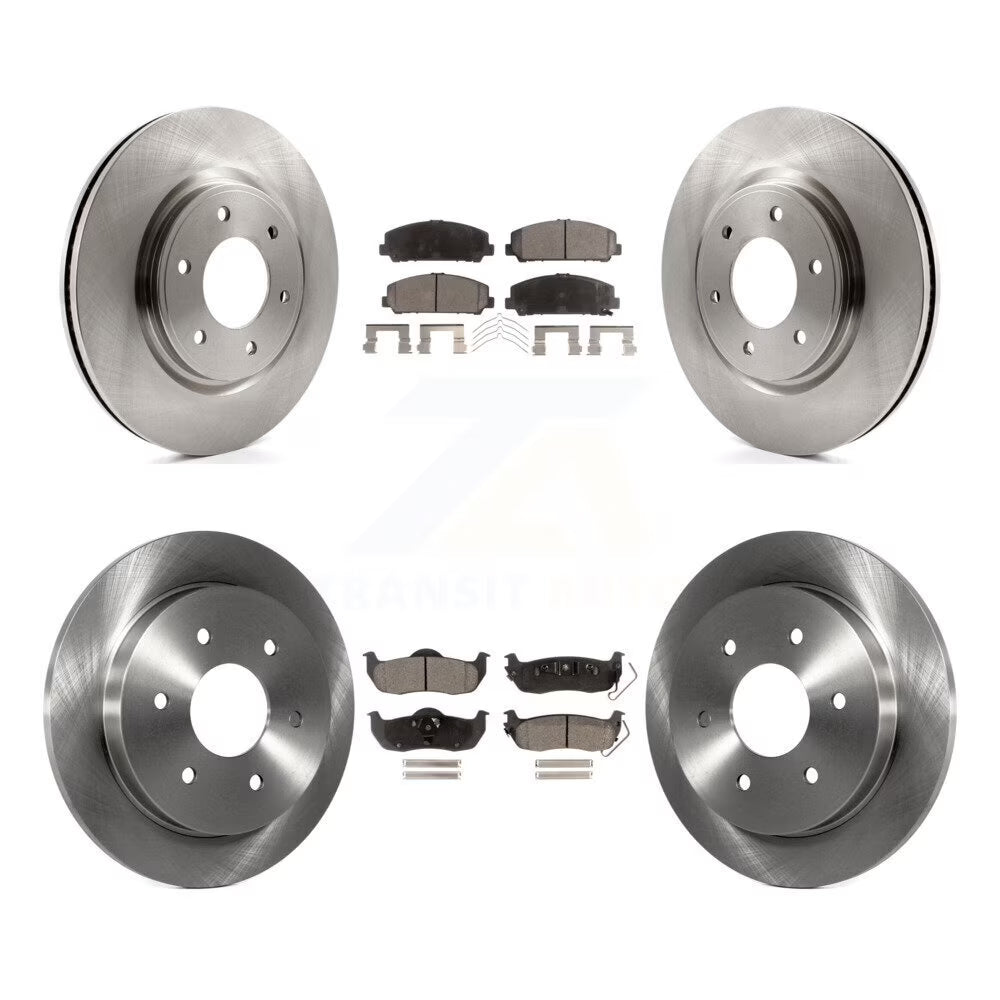 Front Rear Disc Brake Rotors and Ceramic Pads Kit Z56708
