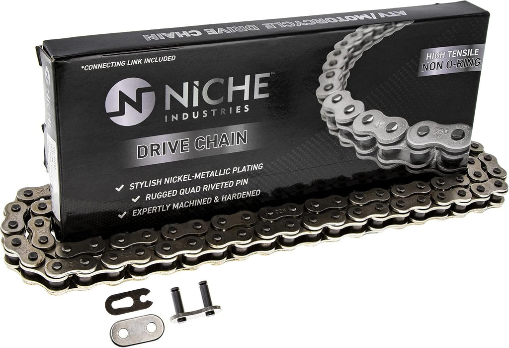 Drive Sprocket Chain Combo Front 16 Rear 48 Tooth 520NZ Standard 116 Links Pack of 2 L928