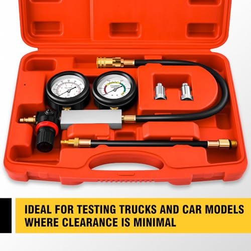 Cylinder Leak Down Tester Kit Automotive Engine Pressure Gauges Compression Test Leakage Detector Tool Set D315