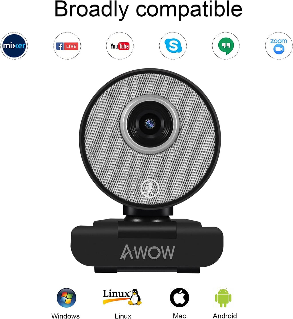 1080P Auto Tracking Webcam with Face Recognition B638