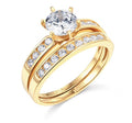14K Yellow Gold Engagement Ring Set Z853
