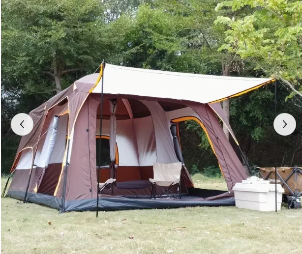 Outdoor Multi-person Camping Tent, Two Rooms One Living Room, Portable Family Camping Tent Q744978