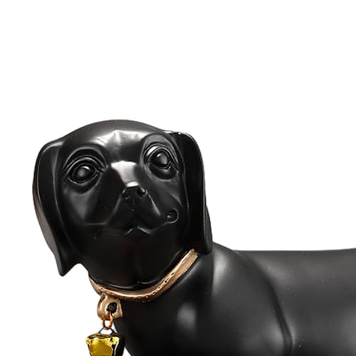 Black Dachshund Dog Figurine Statue L787