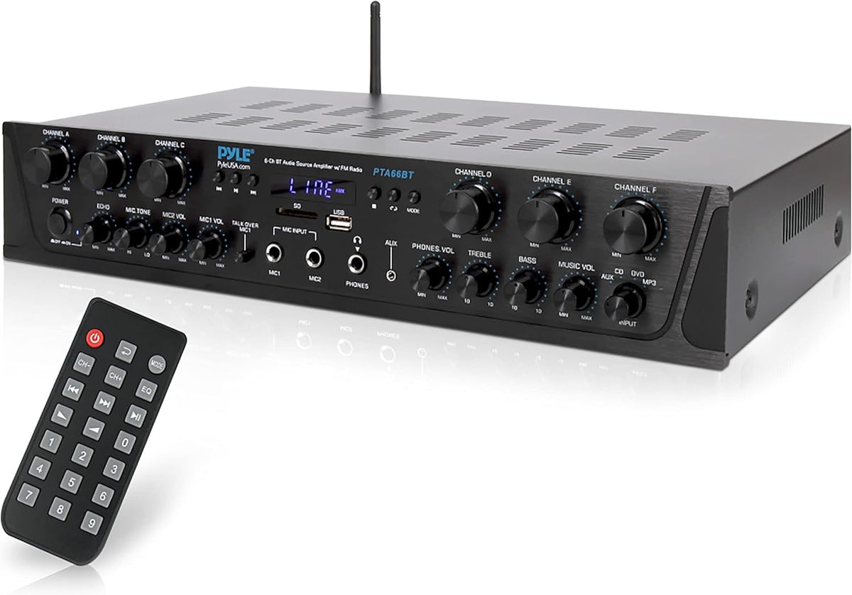 6 Channel 600 Watt Bluetooth Stereo Receiver Amplifier K48614