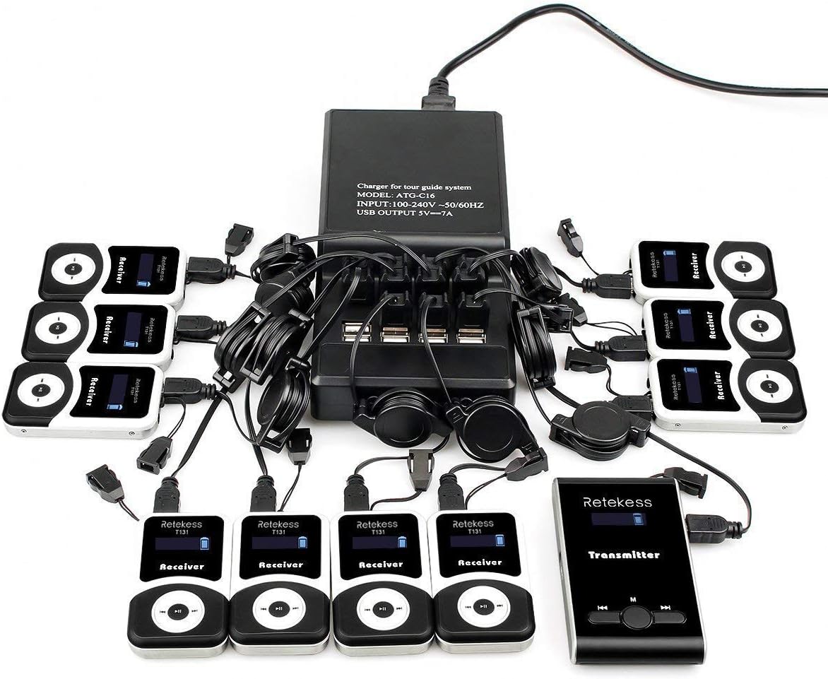 Transmitter 10 Receivers 1 Charger Base Wireless System T457549