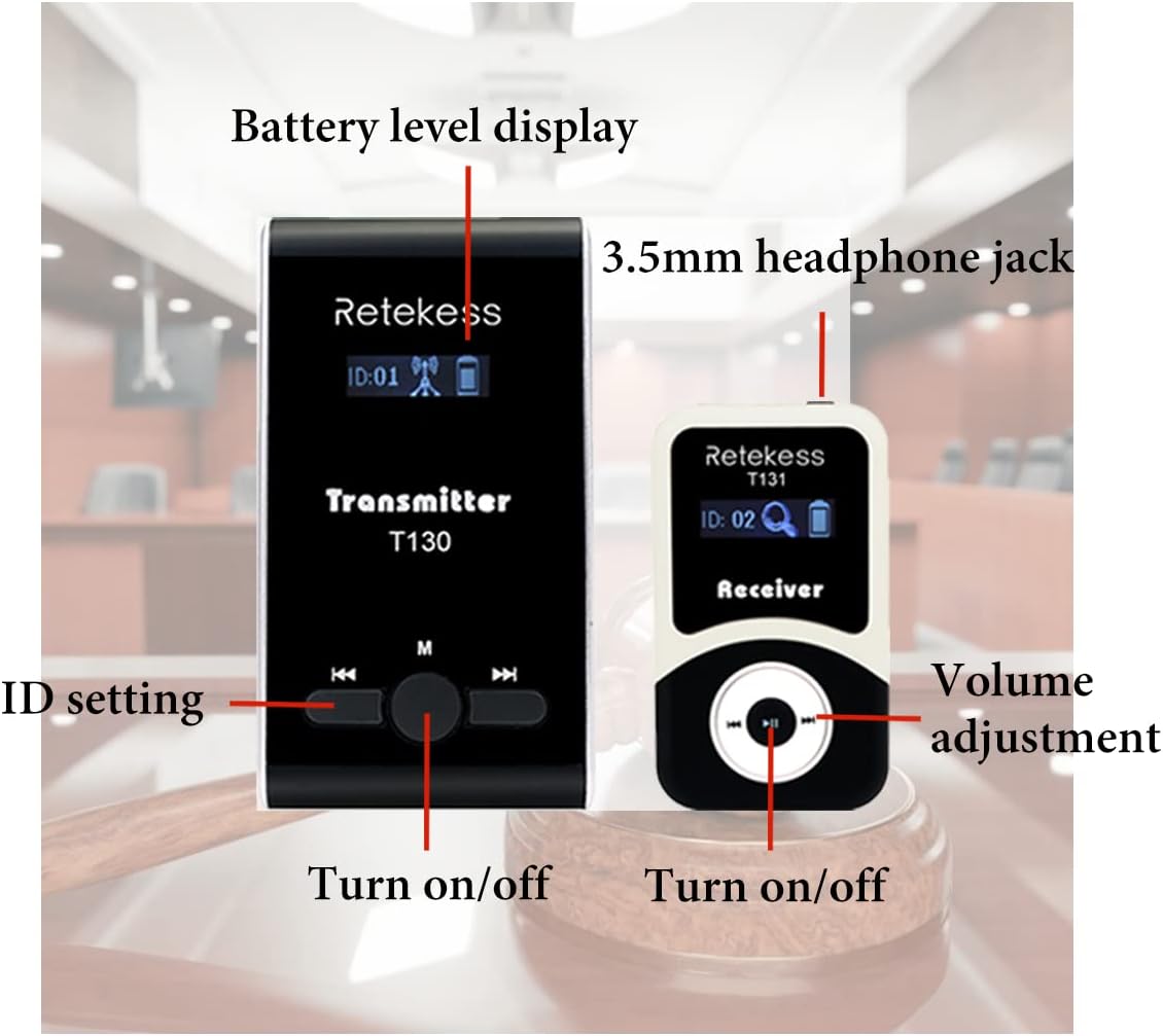 Transmitter 10 Receivers 1 Charger Base Wireless System T457549
