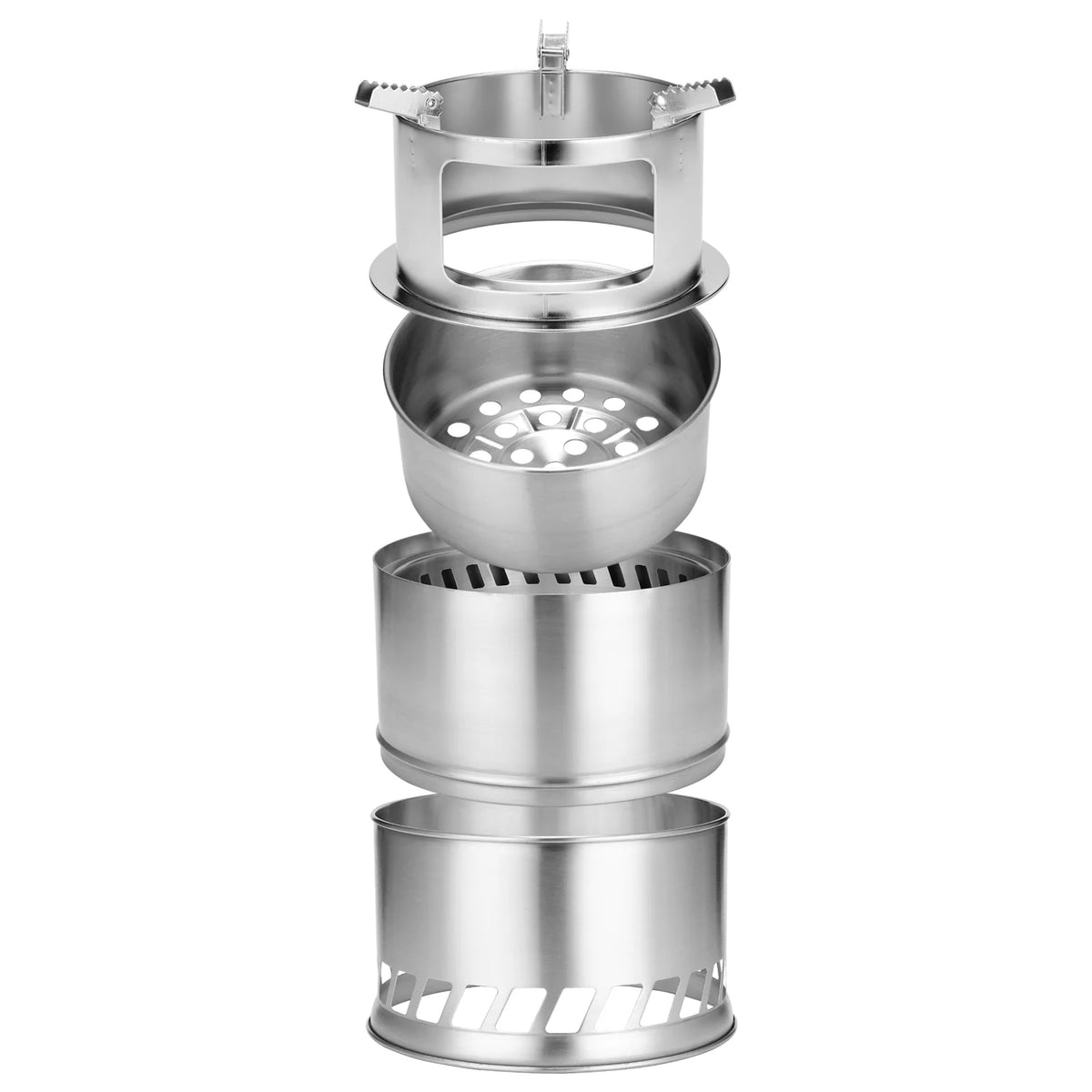 Windproof Stainless Steel Detachable Wood Stove I45504