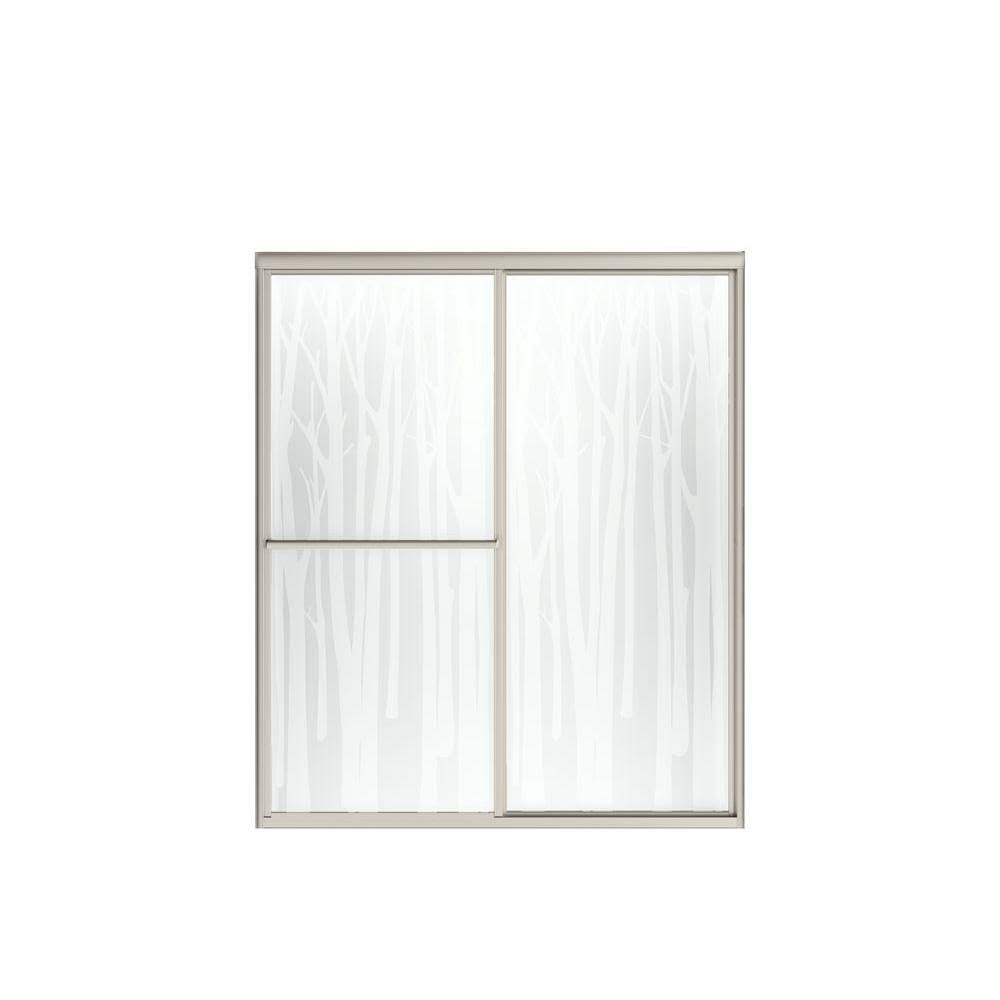 Framed Sliding Shower Door in Nickel H33225