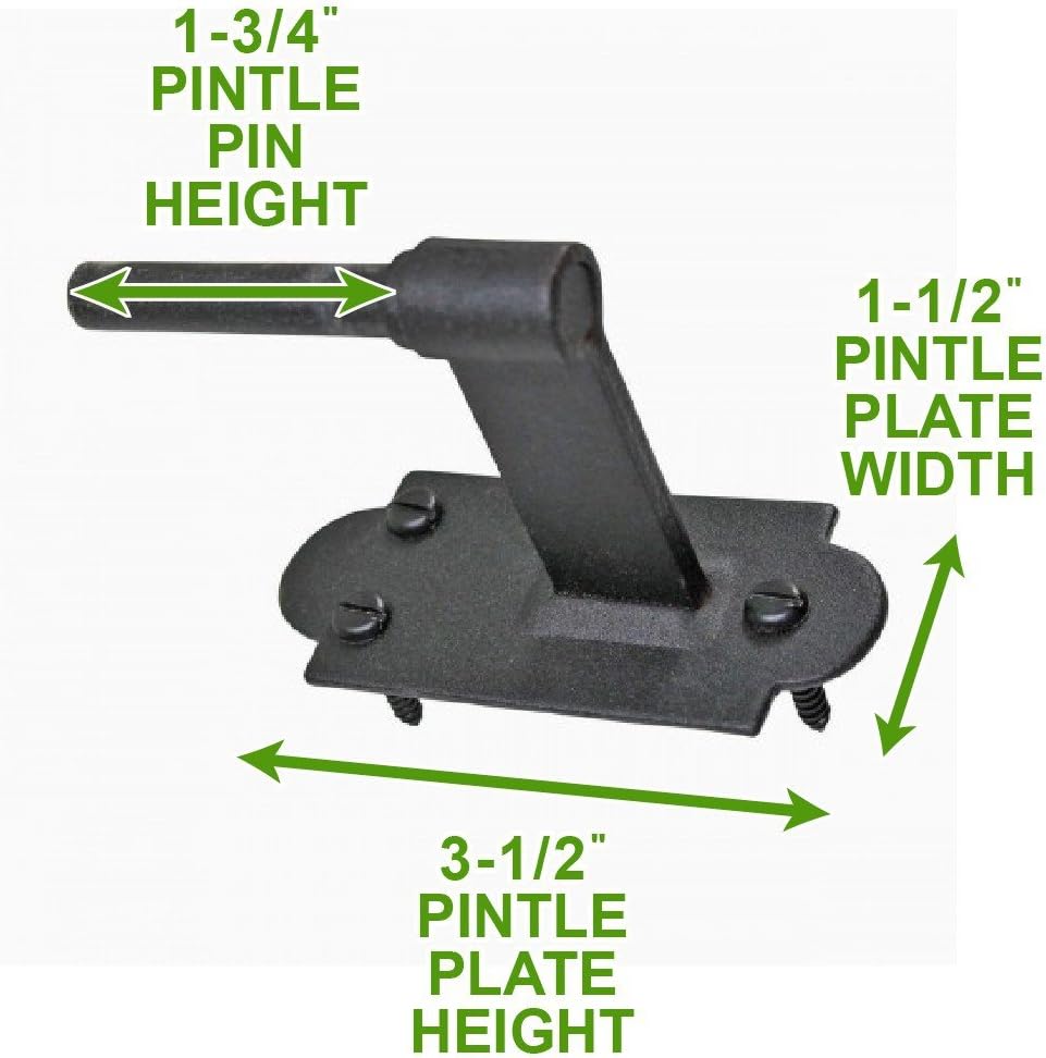 Black Offset Pintle Hinge 11 3/4 Large Cast Iron Pack of 10 J6101