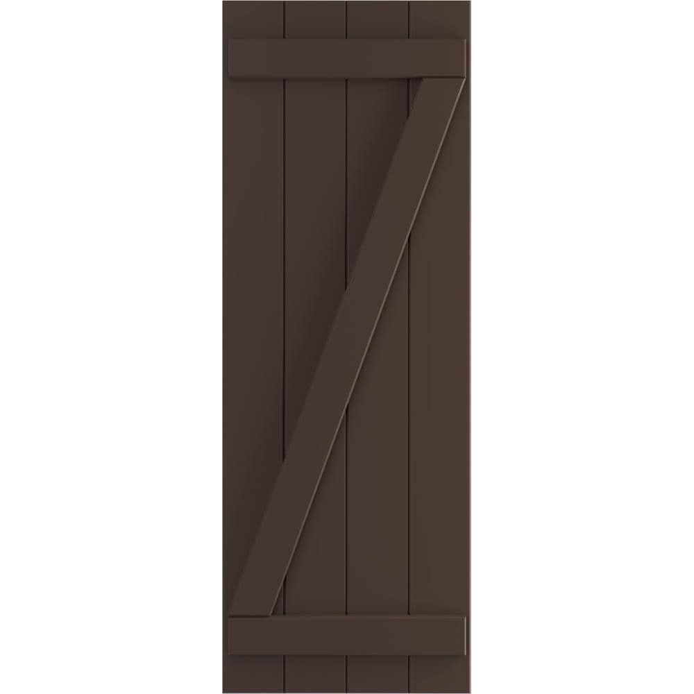 Raisin Brown PVC Board and Batten Shutters N578411
