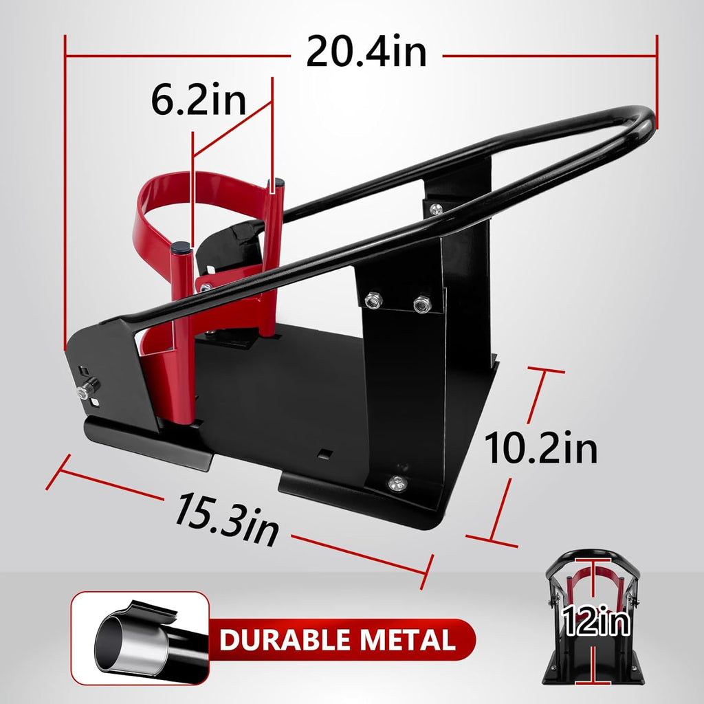 Heavy Duty Steel Motorcycle Wheel Chock, 1800 lbs Capacity Wheel Cradle Holder, Front Wheel Stand with 3 Adjustable Height Holes Q1138