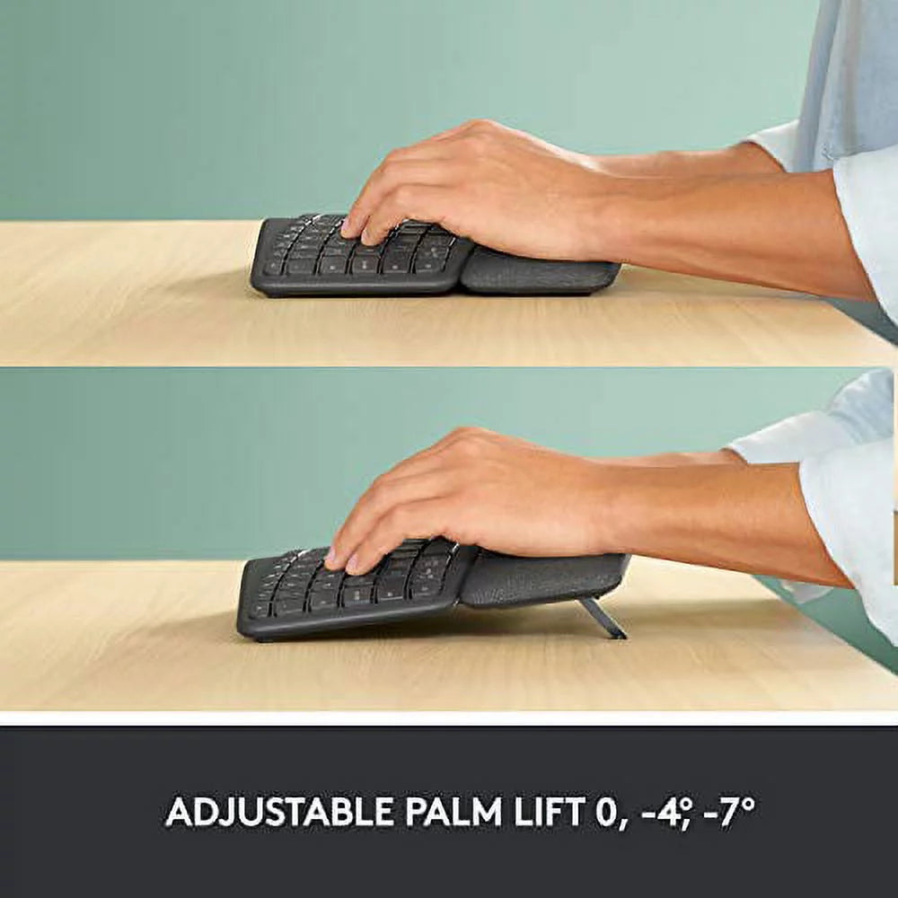 Wireless Ergonomic Keyboard with Wrist Rest P611278