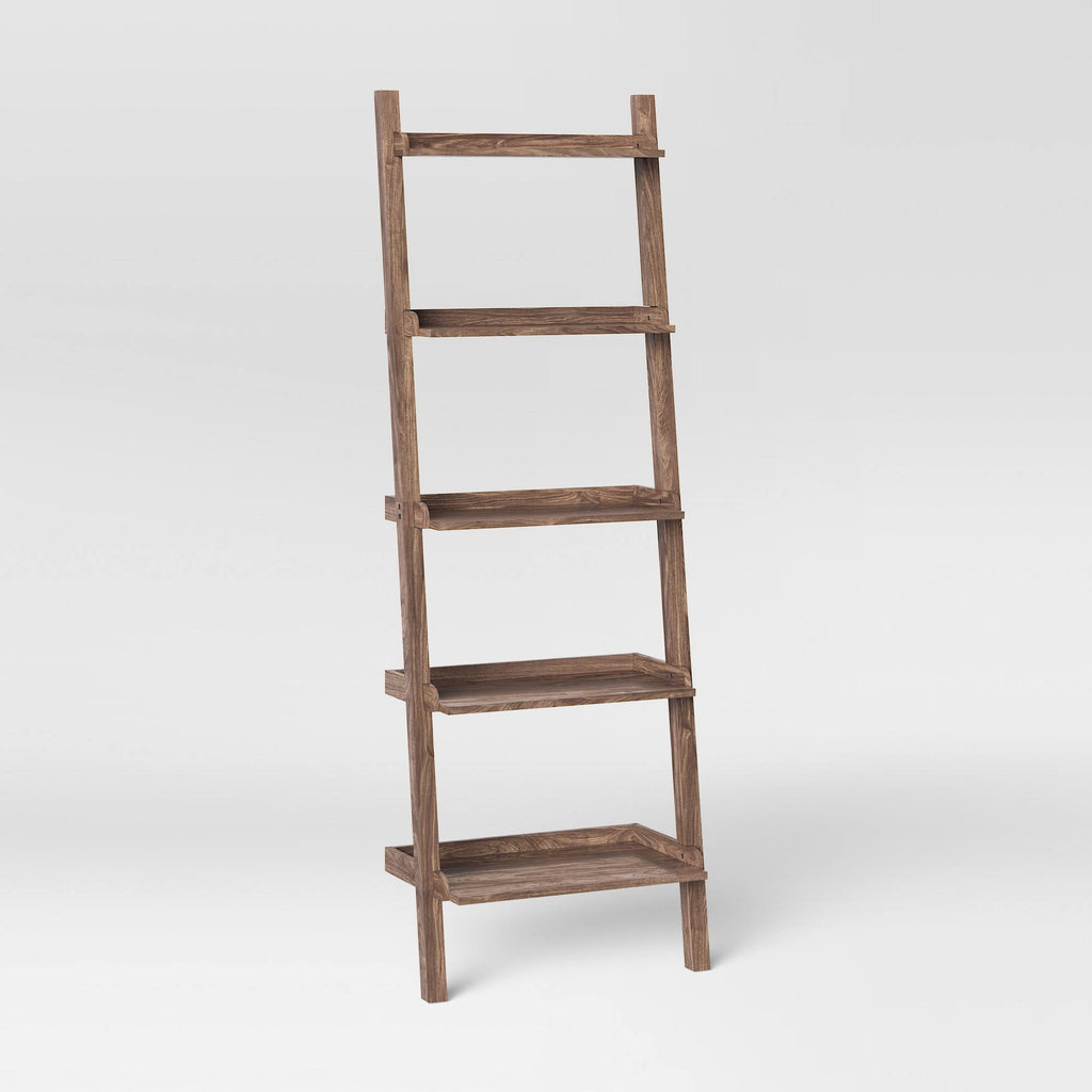 Walnut Brown Leaning Bookcase J631524