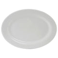 White Wide Rim Oval Platter H394781