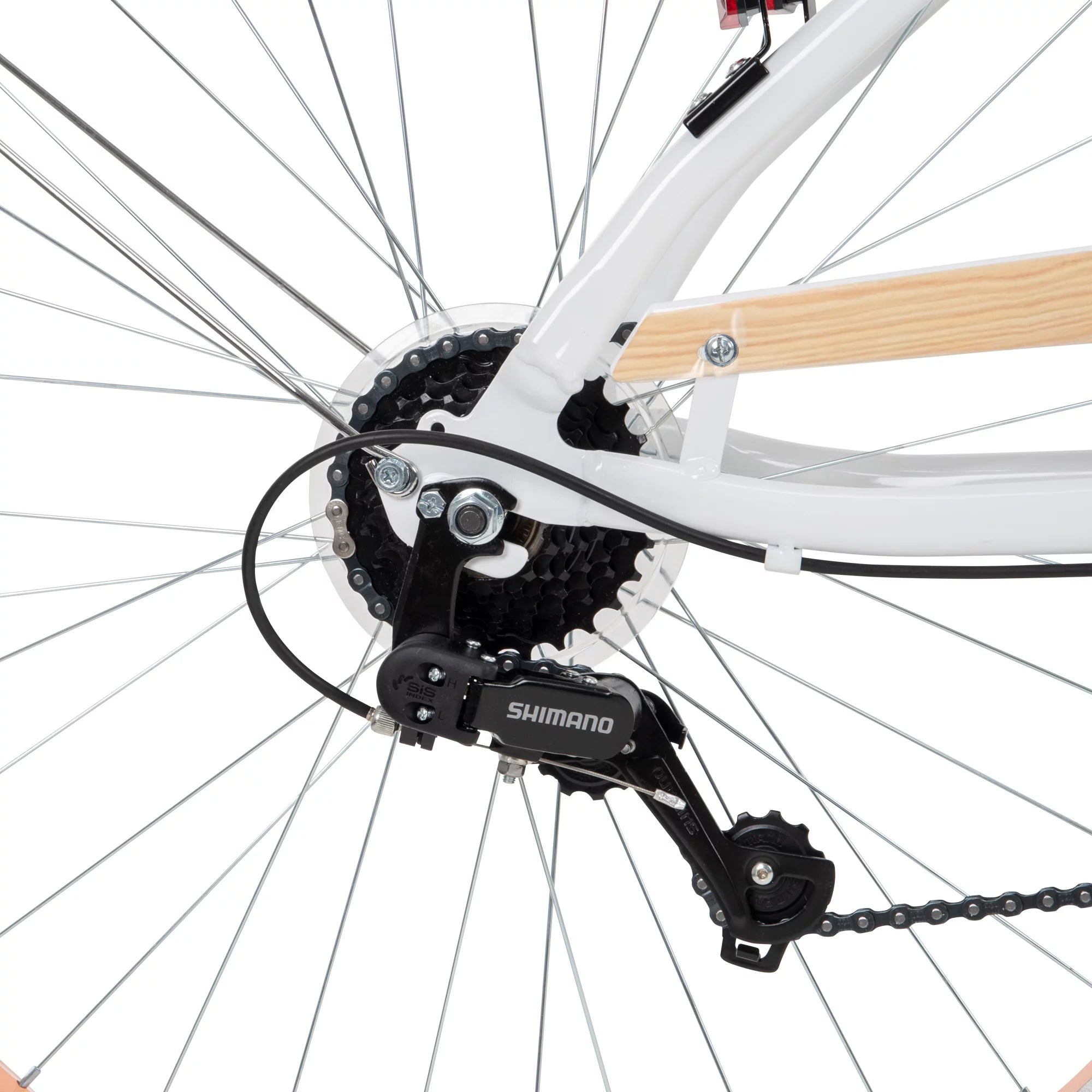 White 7-Speed Cruiser Bicycle C9560