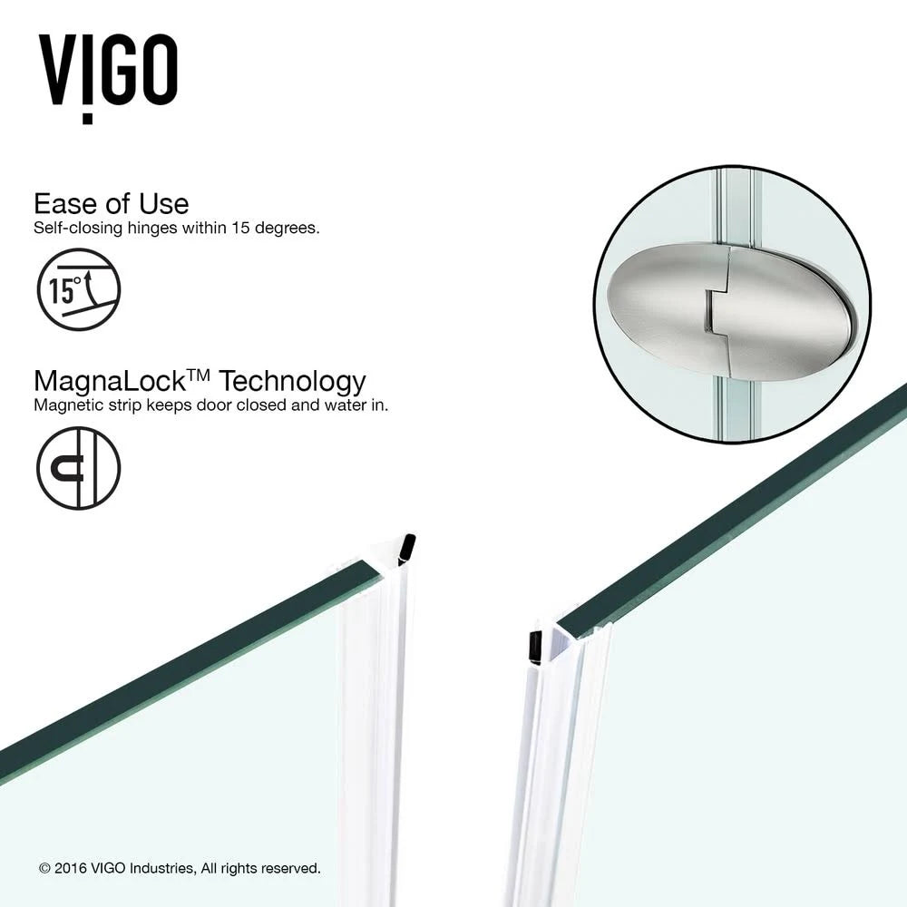 Frameless Neo-Angle Shower Enclosure with Base L106