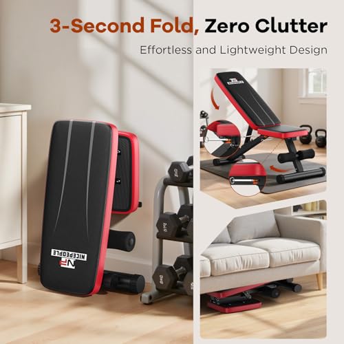 Foldable Weight Bench with 8 Backrests I38276