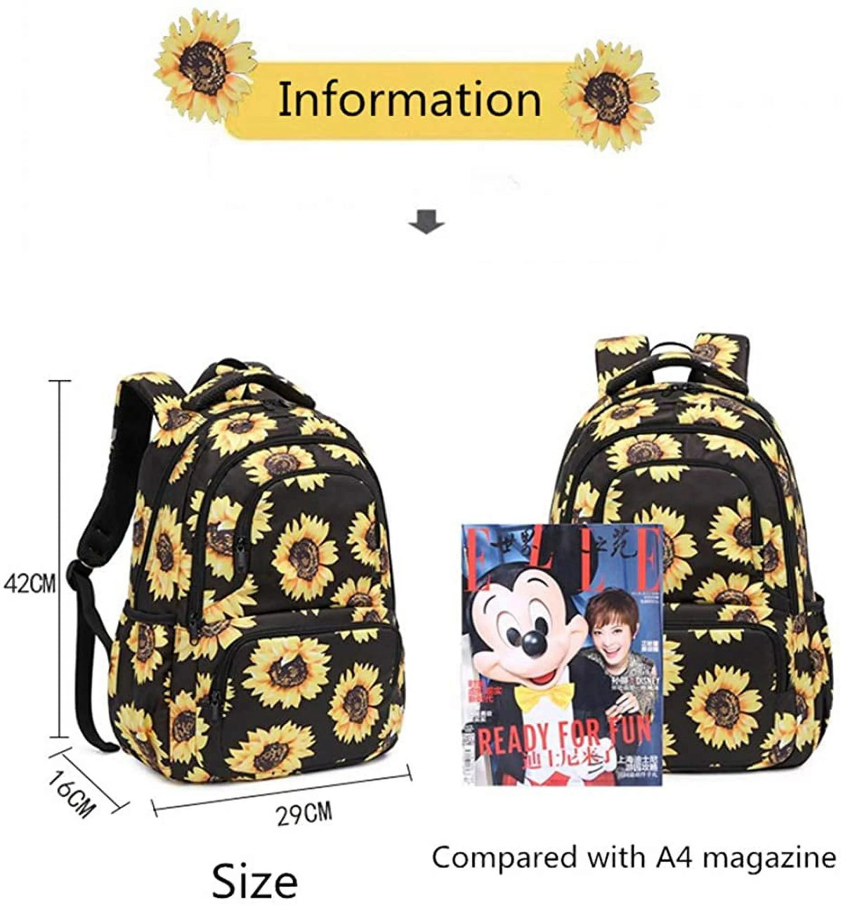 Sunflower Printing Backpack E27885