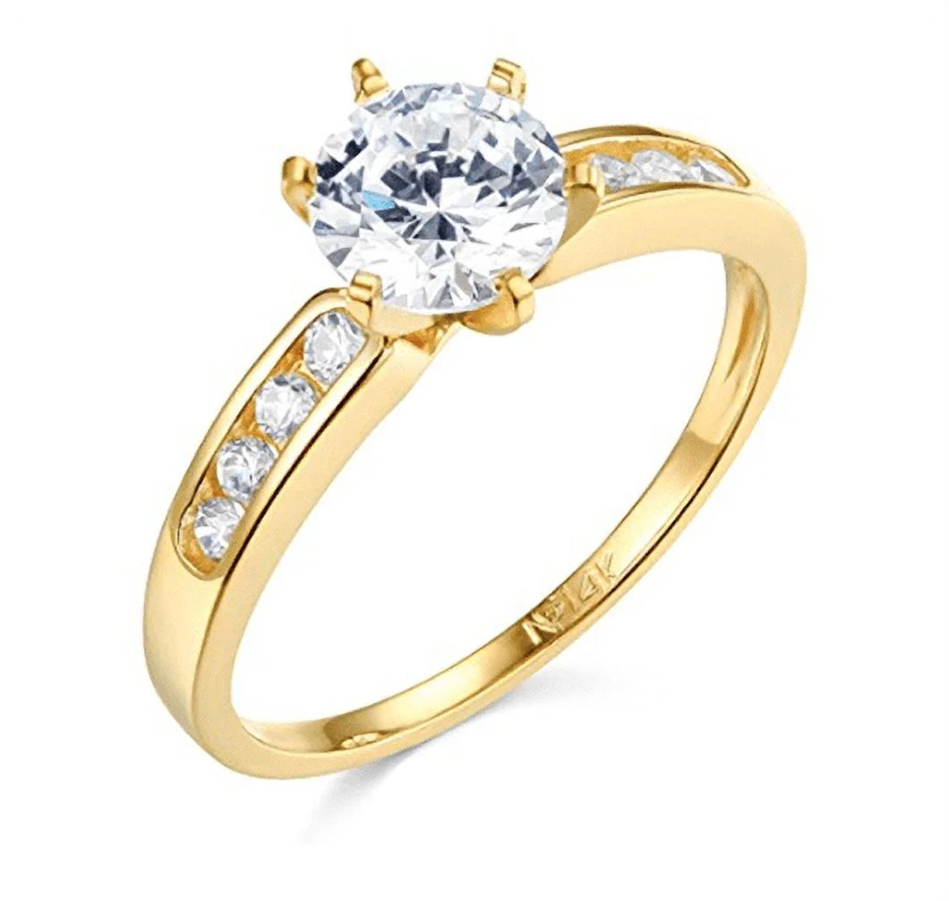 14K Yellow Gold Engagement Ring Set Z853