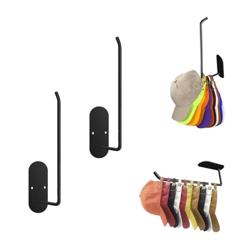 2 Pack 10'' Stainless Steel Hat Organizer (black) Z541