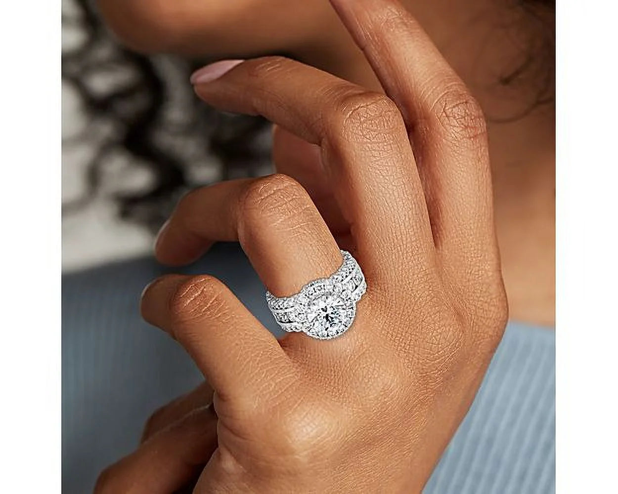 14K White Gold Solitaire Diamond Ring Size 7 R79857