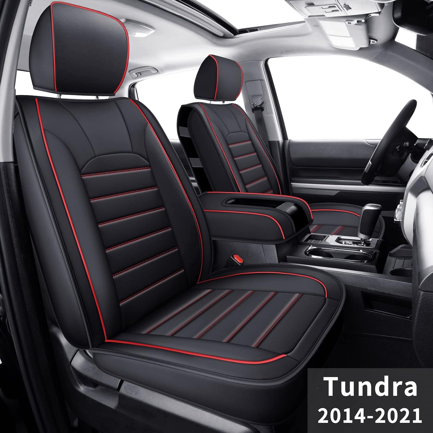 Black Rear Waterproof Faux Leather Seat Covers C680