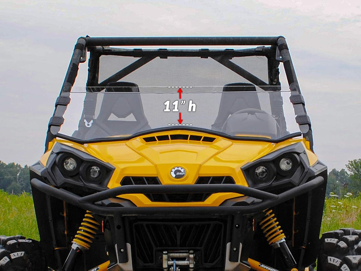 1/4 Dark Tinted Polycarbonate Half Windshield R30842