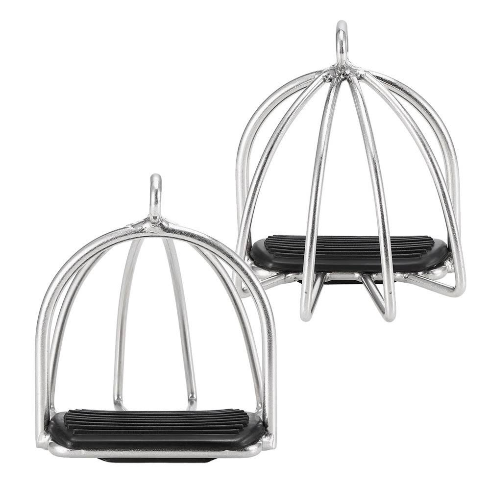 2 Pcs Flex Steel Horse Riding Stirrups E4673