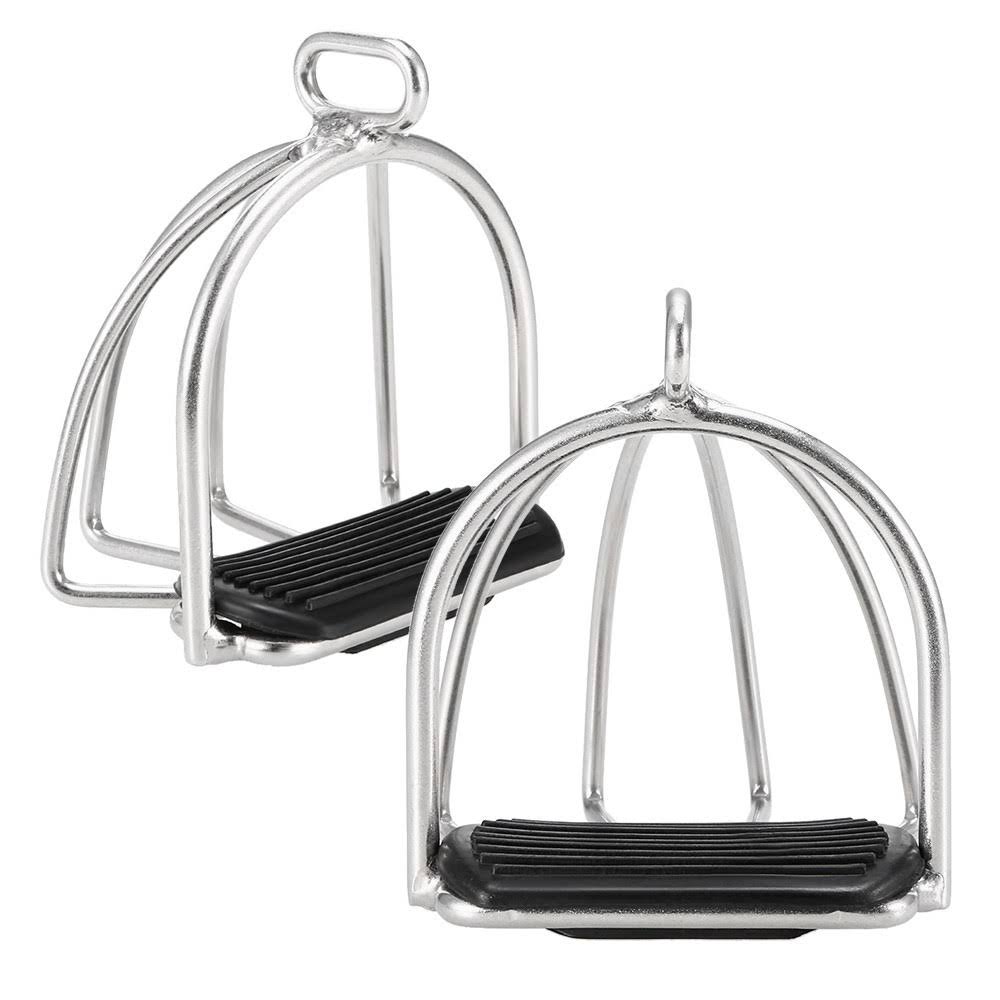 2 Pcs Flex Steel Horse Riding Stirrups E4673