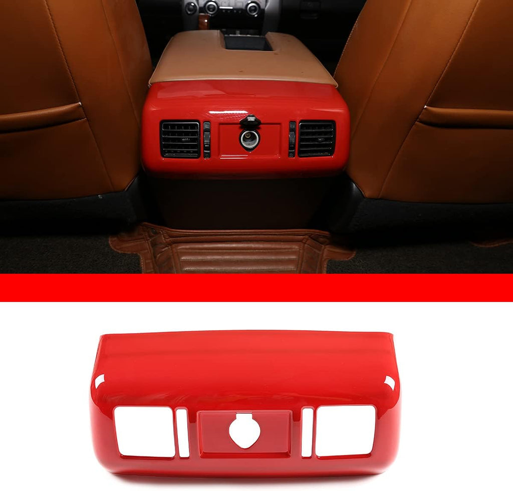 ABS Rear Central Armrest Air Conditioning Vent Decorative Frame (Red) O97076