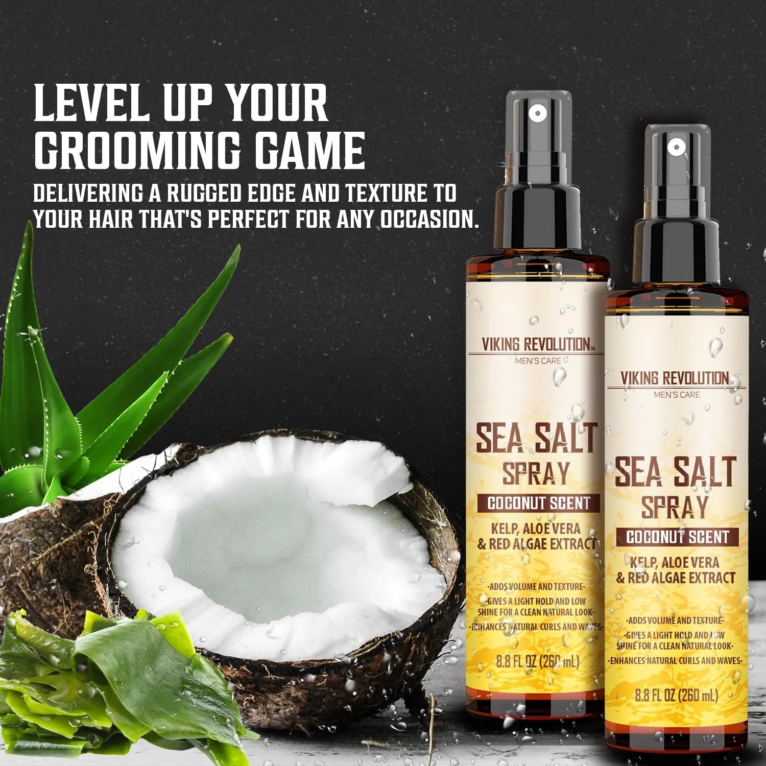 Sea Salt Spray for Hair, Coconut, 8 oz, 2 Packs D417692