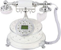 Retro Rotary Dial Antique Landline Phone, LCD Display, Caller ID, Pack of 2 H231435