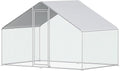 Large Chicken Coop for 20 Chickens Metal Chicken Run with Waterproof Cover for Walk-in Outdoor Poultry Cage K871