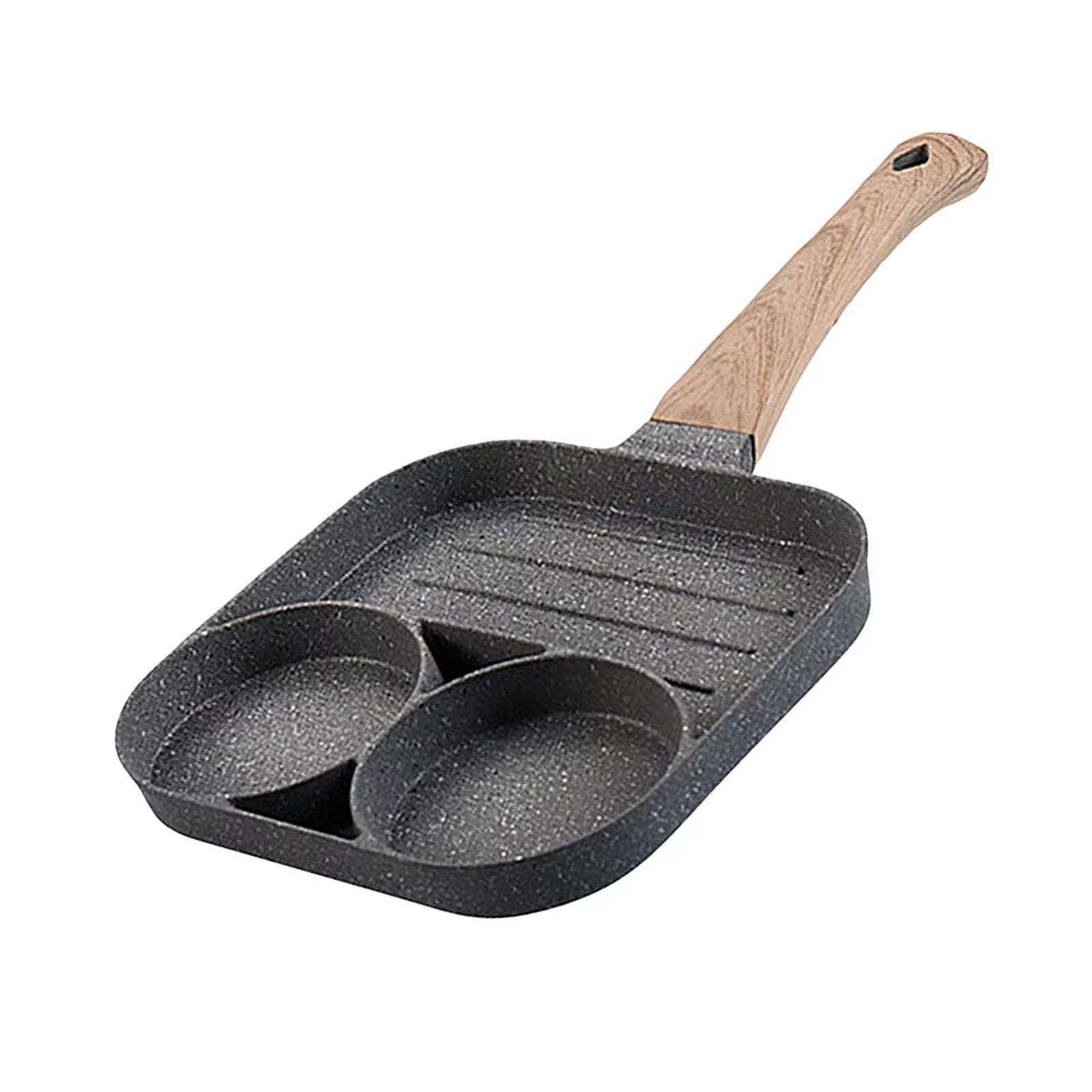 3-Cup Egg Frying Pan with Long Cooking Tool C5701