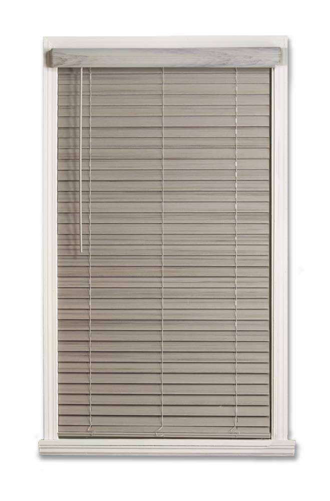 Cordless Faux Wood Room Darkening Horizontal Blind M61169