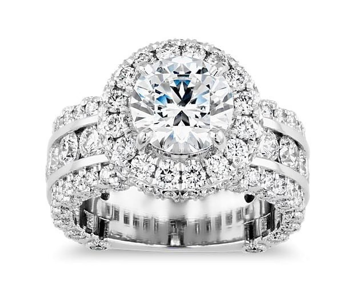 14K White Gold Solitaire Diamond Ring Size 7 R79857
