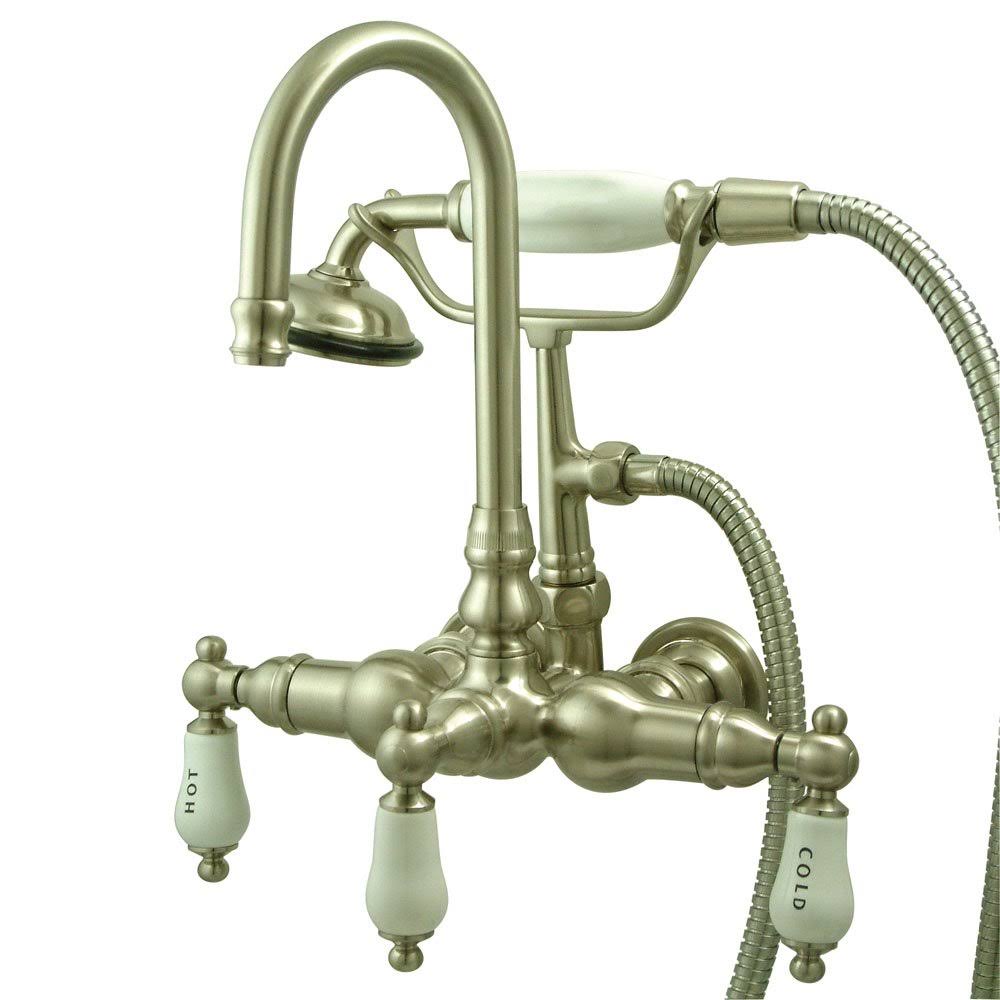 Wall Mount Clawfoot Tub Filler with Hand Shower E6086
