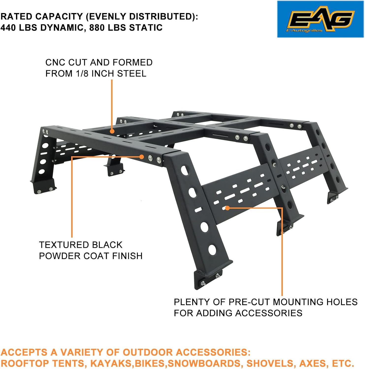 Cargo Carrier Bed Rack for Pickup Truck C8985