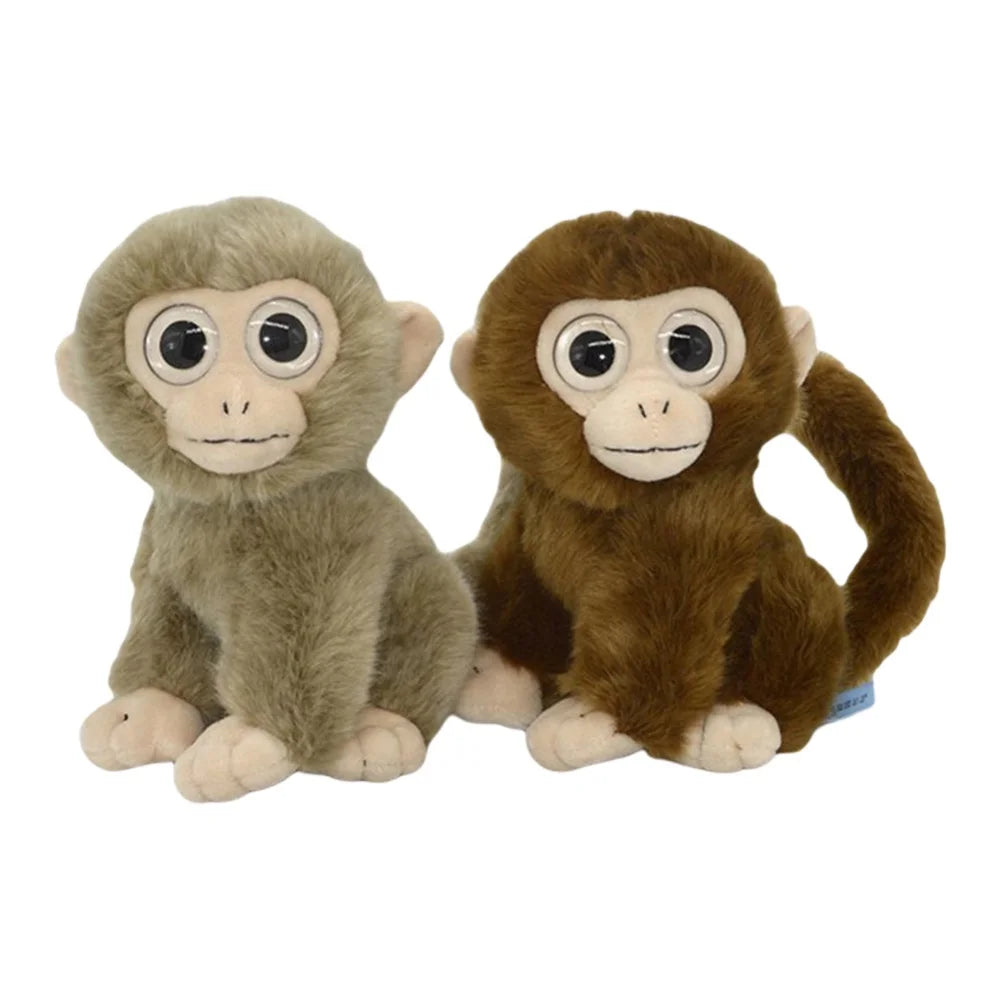 Curly Tails Plush Monkey Stuffed Animal, 8 in N98571