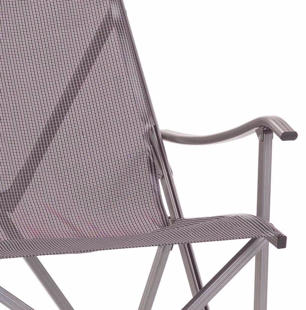 Gray Sling Chair with Drink Holder R527352